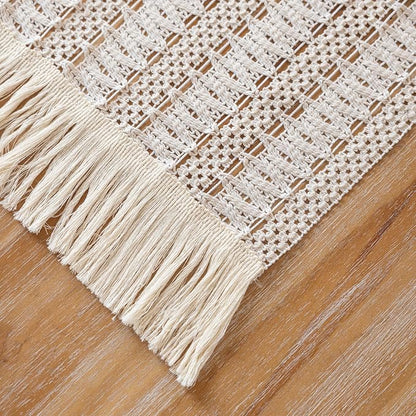 Keketoarrange Boho Macrame Table Runner 12x108 Inch | Woven Burlap Rustic - Image 7