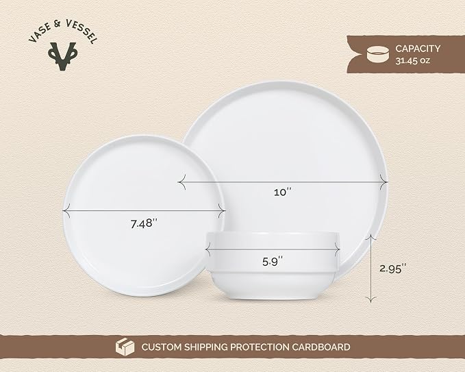 Ceramic Dinnerware Set, 12-Piece Service - Image 6