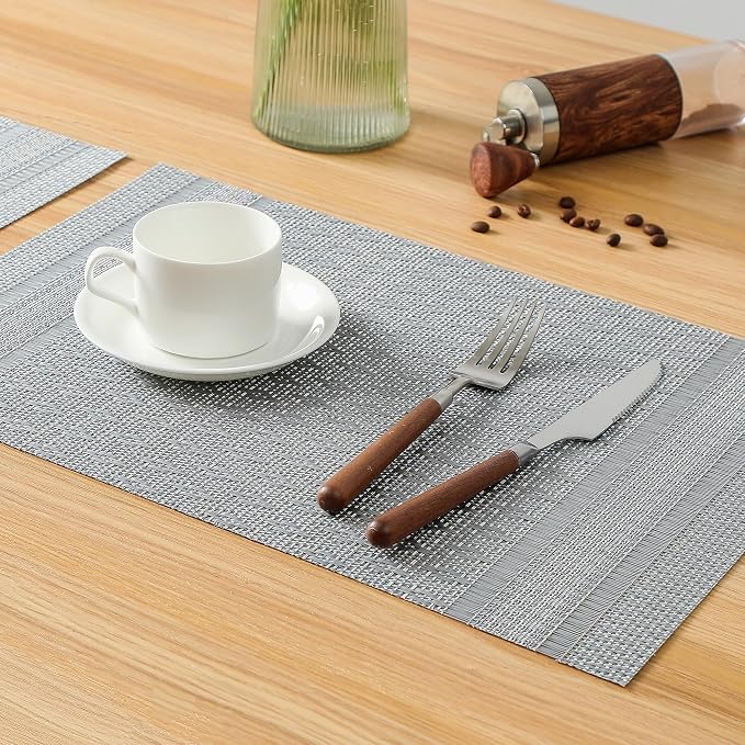 Leetaltree Lunar Grey Placemats Set of 4 - Image 7