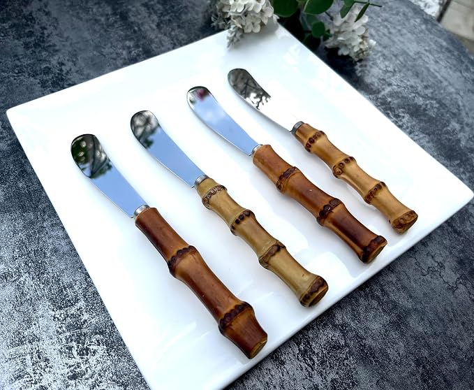 4 Pieces Set Butter knife, Pate Knife Cheese Spreader, Thick and Smooth blades - Image 4