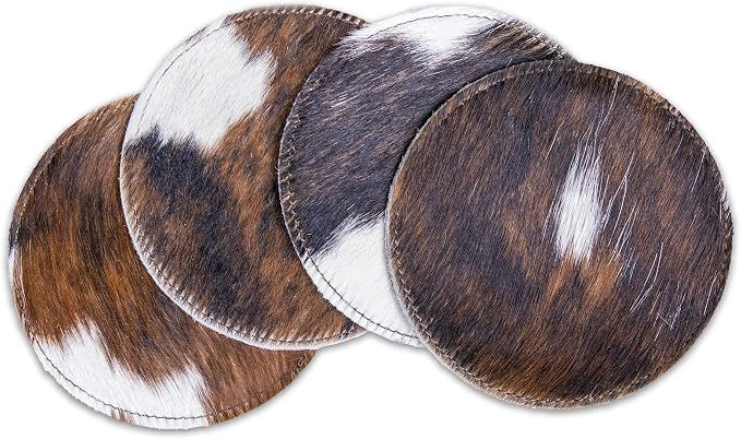 RODEO Handmade Leather Cowhide Coasters by RODEO