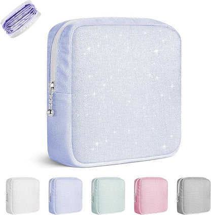 Period Bag for Teen Girls, Canvas Sanitary Napkin Storage Bag by PlaytotheExtreme
