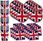 Britain UK England British Flag Birthday Party Supplies Set Plates Napkins Cups Tableware Kit for 16