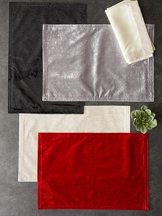 DII Velvet Collection Tabletop, Placemat Set - Image 4