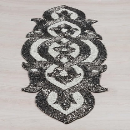 Beaded Table Runner Decorative Hand Glitz Rustic Farmhouse - Image 7