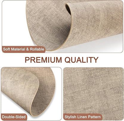 Round Faux Leather Placemats and Coasters, Reversible Heat Resistant Non-Slip - Image 6