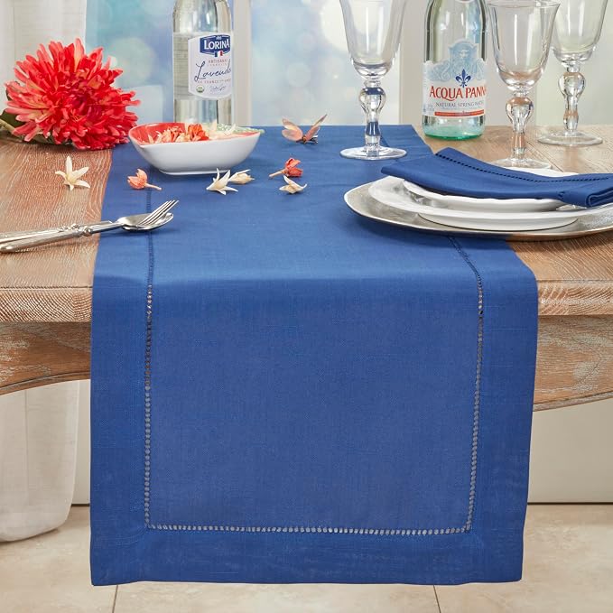 SARO LIFESTYLE Hemstitched Border Table Runner - Image 3