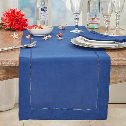 SARO LIFESTYLE Hemstitched Border Table Runner - Image 3
