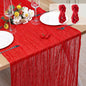 2 Pack Cheesecloth Table Runner 10Ft Christmas Gauze Boho Table Runners by Home