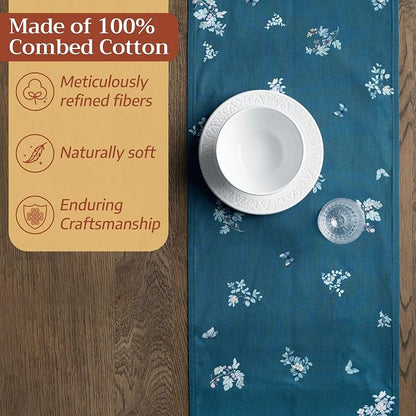 Maison d' Hermine Table Runner 100% Combed Cotton 14.5"x108" | Table Runners - Image 4