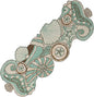 Beaded Table Runner 13x36 Coastal Sea Shell Premium Glass Beads & Polyester by ALPHALivingHOME