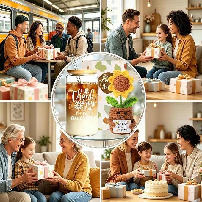 MUJUZE Thank You Gifts for Women, Thank You Glass Cups for Friends, Bestie | - Image 7