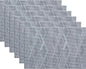 Druable Placemats Set of 6, Plastic Heat-Resistant Non-Slip Vinyl Place Mats Washable Easy to Clean Indoor Outdoor (18"x12", Dark Grey)