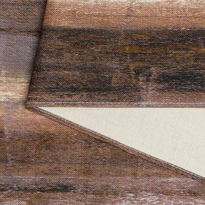 Brown and Grey Table Runner, Teal Abstract Modern Art Burlap Table Runners - Image 5
