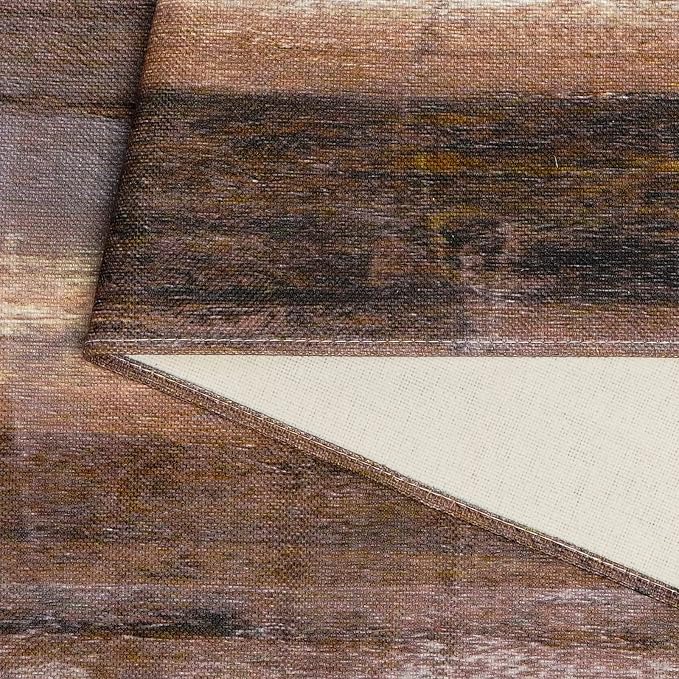 Brown Grey Table Runner, Abstract Modern Art Burlap Table Runners - Image 5