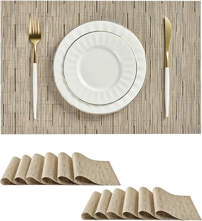 Leetaltree Light Brown Placemats Set of 24 by Leetaltree-ArtatEveryTable