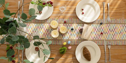 Keketoarrange Boho Macrame Table Runner 12x36 Inch | Woven Burlap Rustic Runner - Image 4