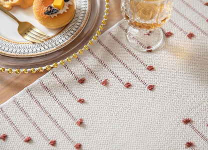 Caflife Boho Table Runner 13 x 48 Inch Long Natural Cotton Woven Runner - Image 4