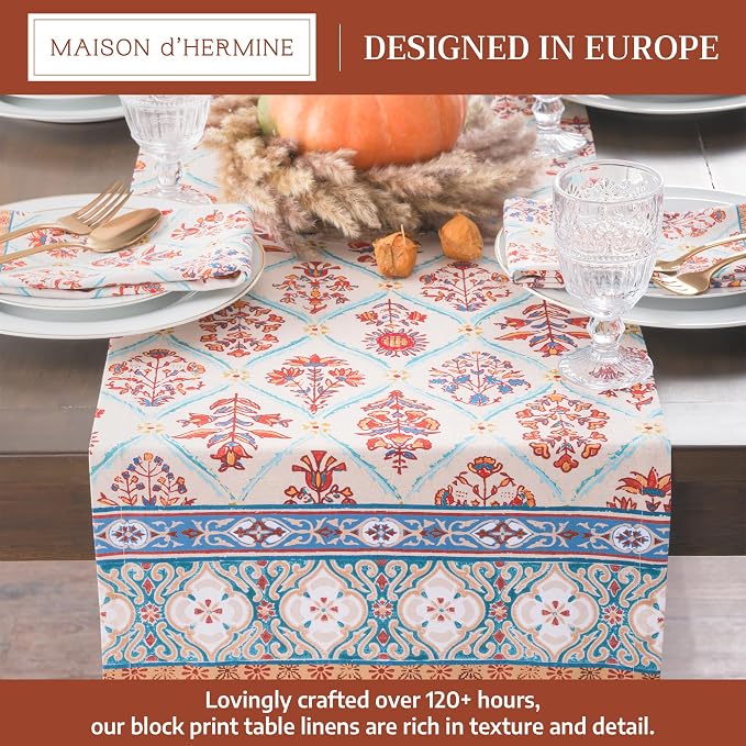 Maison d' Hermine Table Runner 100% Cotton 14.50" x 72" | Table Runners 72 - Image 2