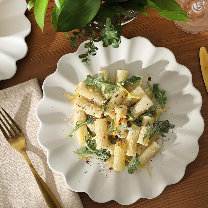Gibson Elite Bistro Fleur Plates and Bowls Sets, 12-Piece Stoneware Dinnerware - Image 6