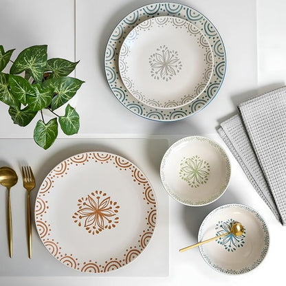 Sango 12-Piece Speckled Stoneware Dinnerware Set - Image 5