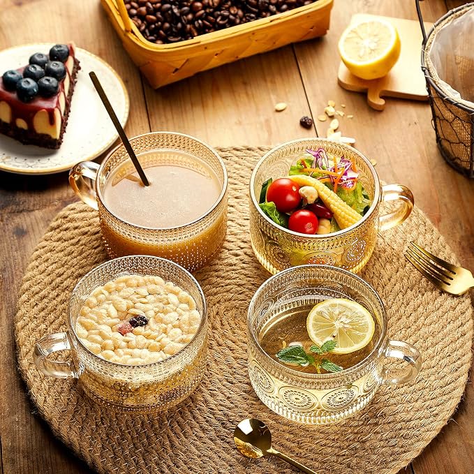 WHJY Vintage Glass Coffee Mugs - Image 7