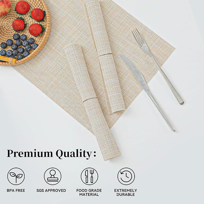 Leetaltree Beige Placemats Set of 20 - Image 2