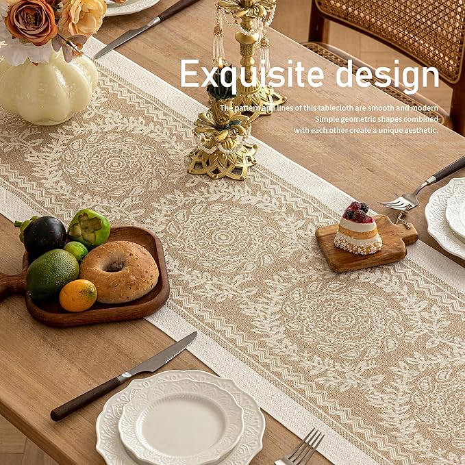 Coffee Mandala Linen Table Runner - Image 5
