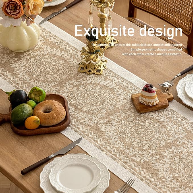 Coffee Mandala Linen Table Runner - Image 5