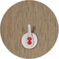 Chilewich Bamboo Placemats Set of 4 - Round Woven Placemats - Reusable, Stain-Resistant, Indoor/Outdoor Tabletop Protection - 15" - Camel