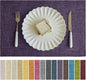 Softalker Faux Linen Placemats Set of 4-12 x 18 Inch, Heat Resistant Double Layered Durable Burlap Farmhouse Place Mats, Non-Slip Washable Rustic Table Mats for Dining, Kitchen, Party（Purple