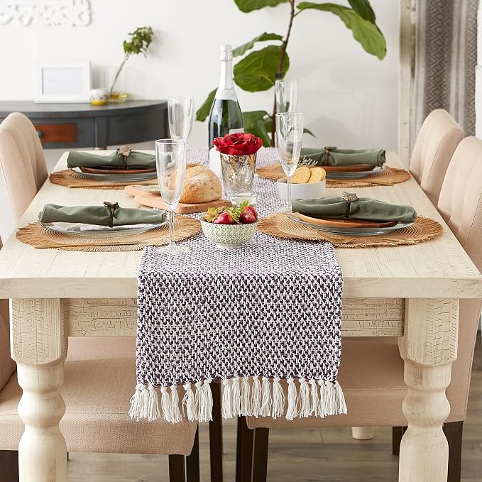 DII Woven Basics Collection 100% Cotton Knit Table Runner - Image 3