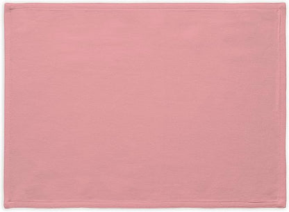 Calicot Placemats Set of 6 100% Cotton Washable Cloth Place Mats, Reusable Table Mats for Spring/Summer & Thanksgiving Christmas Decorations Kitchen Dining Party Wedding (Dusty Rose, 13" x 19")