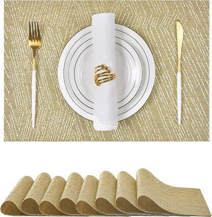 Leetaltree Gold Placemats Set of 8 by Leetaltree-ArtatEveryTable