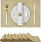 Leetaltree Gold Placemats Set of 8 by Leetaltree-ArtatEveryTable