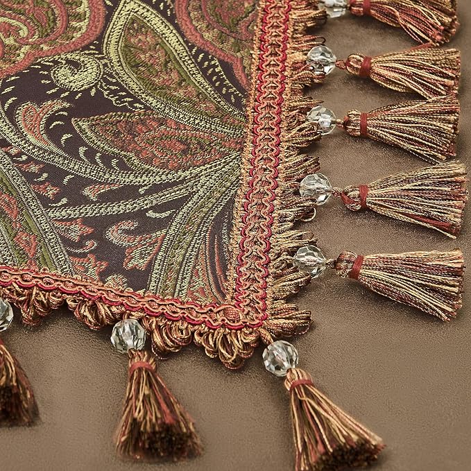 Loom and Mill Vintage Paisley Jacquard Table Runner 13x90 inch - Image 6
