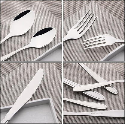 40-Piece Stainless Steel Flatware Set, Cutlery Set Service for 8
