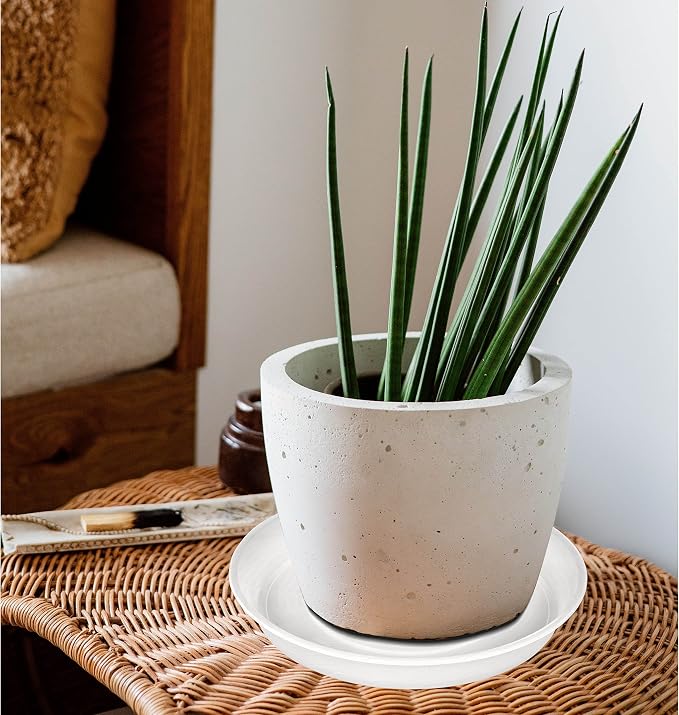 2 Pack of 10 inch Plant Saucer Gray, Heavy Duty Plastic Plant Saucer 10 inch - Image 4