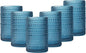 JOVGANK Blue Vintage Hobnail Drinking Glasses Set of 6, Water Tumbler 15oz by JOVGANK