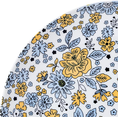 Pfaltzgtraff Vibrant Garden 12 Piece Floral Stoneware Dinnerware Plate Bowl - Image 4