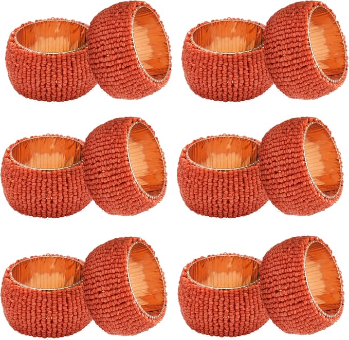 COTTON CRAFT Glitz Handmade Beaded Napkin Rings by COTTONCRAFT