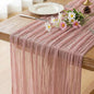 Dusty Pink Cheesecloth Table Runner Wedding Bridal Shower Home Decor | 35x120 by FEXIA