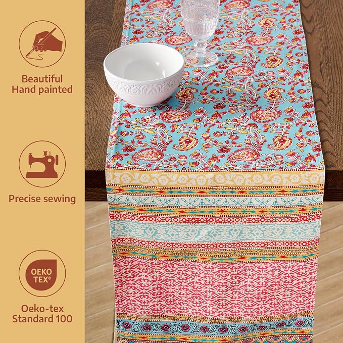 Maison d' Hermine Table Runner 100% Combed Cotton 14.5"x72" | Table Runners 72 - Image 2