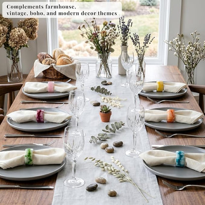 Unique Artisan Resin Napkin Rings Set of 48, Luxurious Modern Table Decor - Image 5