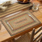 Homespice Kingston Dining Placemats, Warm Country Decor, Set of 6, Multicolor - 13x19 Rectangle Table Mats - Vibrant Colors, Durable, Easy to Clean and Protects Furniture