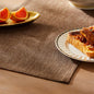 Rustic Cotton Linen Table Runner, 13x36 Inches Brown | Farmhouse Style Linen by ZEEMARTONLINE