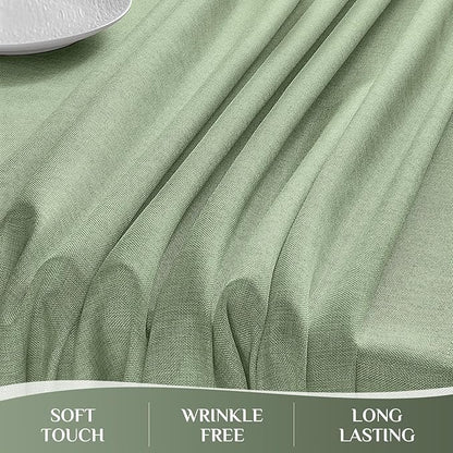 Softalker Rectangle Tablecloth 60 x 104 Inch Sage Green Spring Tablecloths Linen Textured Stain and Wrinkle Resistant Decorative Dining Table Cover for Summer Outdoor, Tea Party, Birthday, Coffee