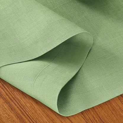 D'Moksha Homes Linen Sage Green Table Runner 72 Inches Long - 100% Pure Linen 14 x 72 Inch Table Runner for Dining, Spring, St Patricks Day, Easter - Machine Washable