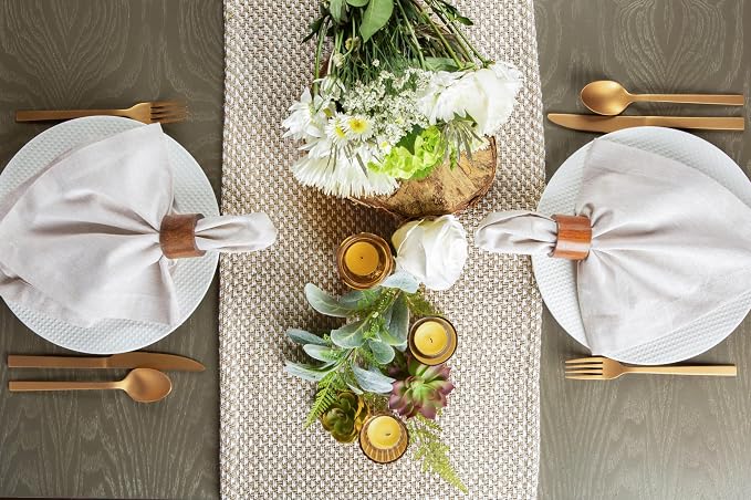 DII Woven Basics Collection 100% Cotton Knit Table Runner - Image 5