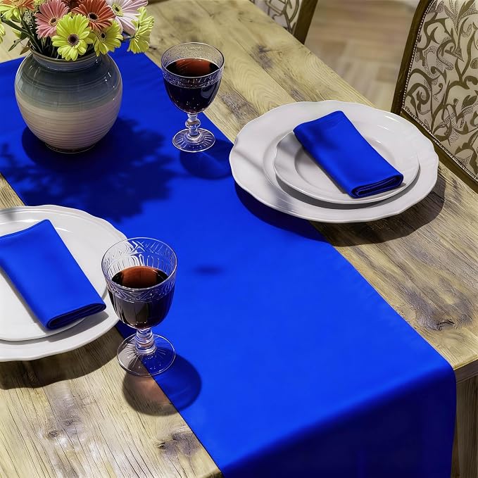 MEANMOY Royal Blue Table Runner 72 Inches Long Waterproof Table Runners | - Image 6
